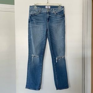 Paige Brigitte distressed jeans straight leg size 26